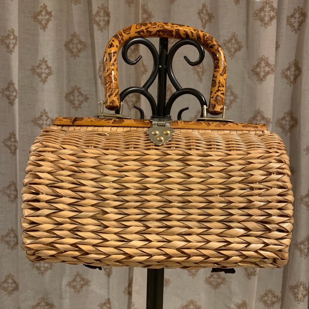 Cane Bag with Bamboo Handle